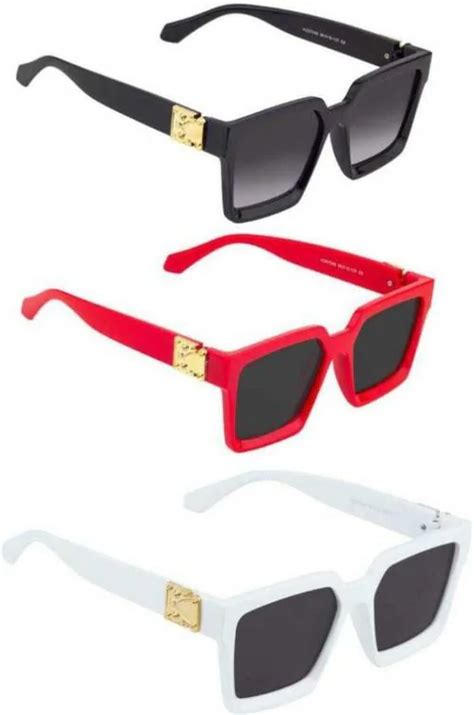 Rich Club Retro Square Sunglasses (For Men & Women, Black).